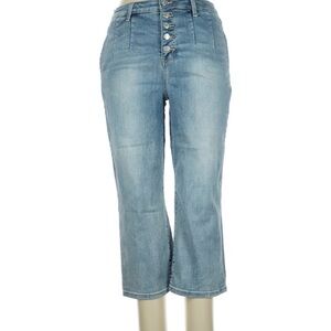Judy Blue Button Fly Vintage Wash Cropped Wide Leg 3/26